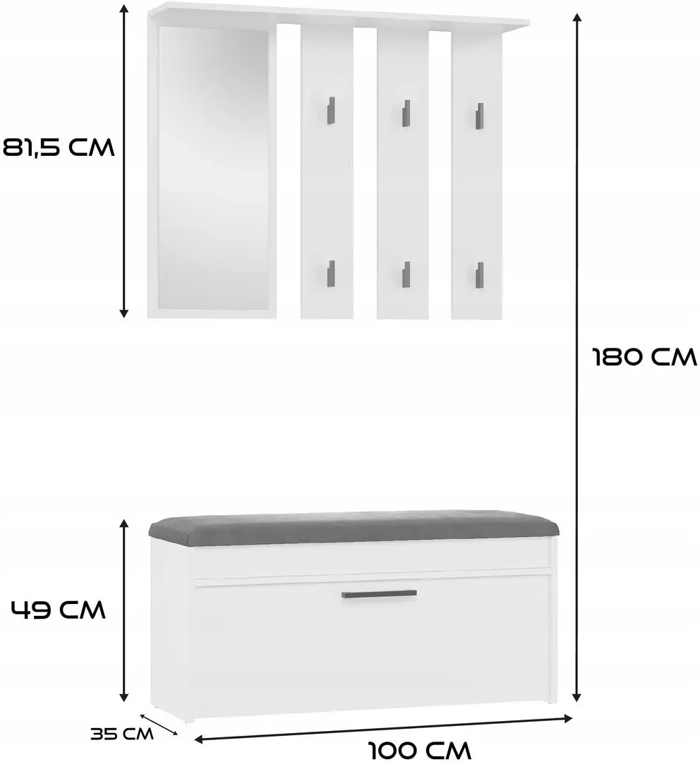 Antreu TopEshop Parma 100x180 (White)