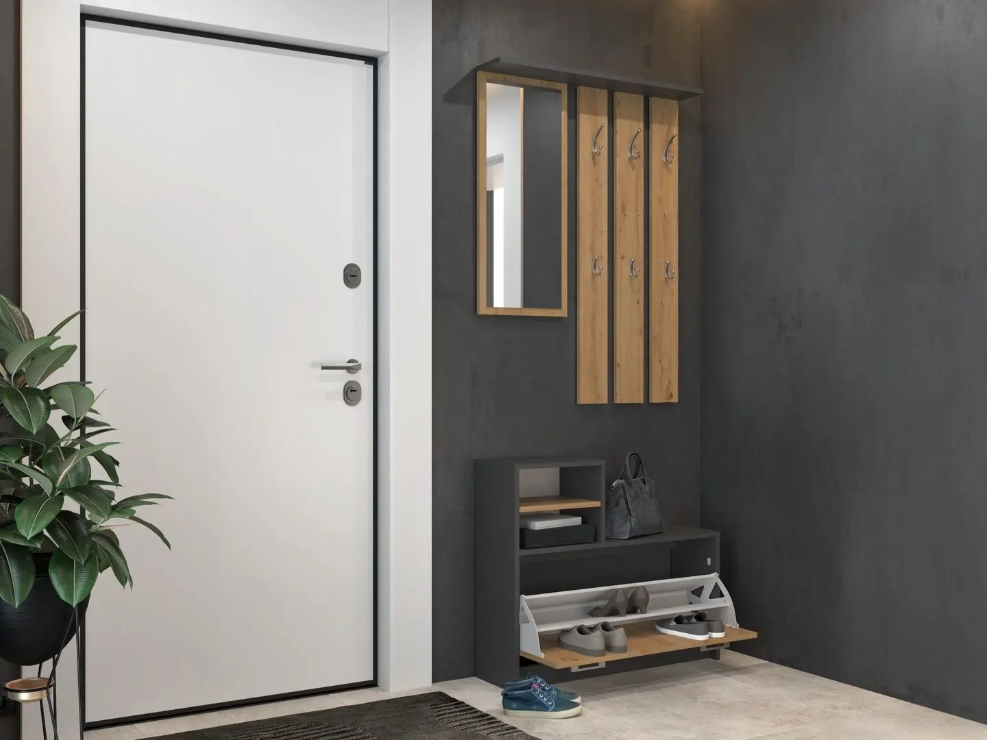 Antreu TopEshop Vera (Anthracite/Artisan Oak)