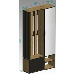 Antreu Yasen Loft (Artisan Oak/Black) Thumb