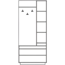 Antreu Yasen Jeneva (Graphite Grey/White Craft Oak) Thumb