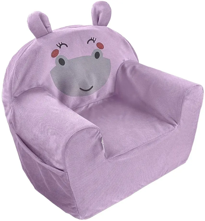 Детское кресло Albero Mio Animals & Love Velvet Hippo (Violet)