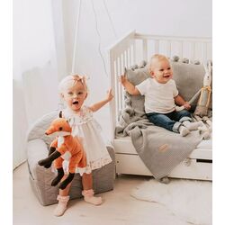 Детское кресло Albero Mio Velvet Kids V102 (Grey) Thumb
