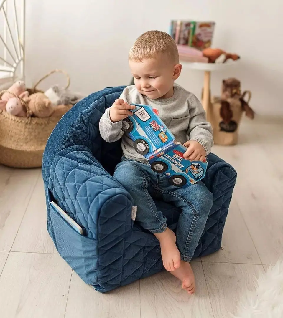 Детское кресло Albero Mio Velvet Kids V105 (Navy Blue) - 4
