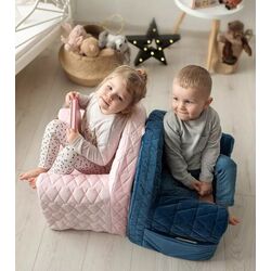 Детское кресло Albero Mio Velvet Kids V105 (Navy Blue) Thumb