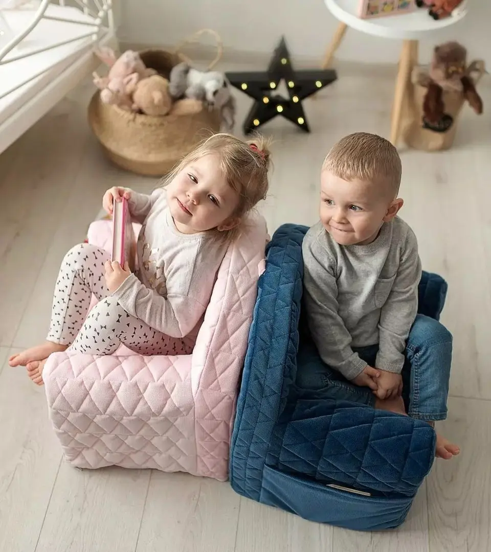 Детское кресло Albero Mio Velvet Kids V105 (Navy Blue) - 6
