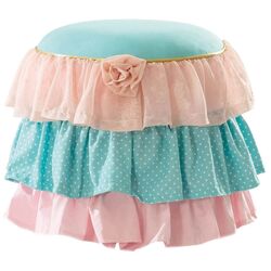 Puf pentru copii Cilek Rose Ottoman (Pink/Blue)