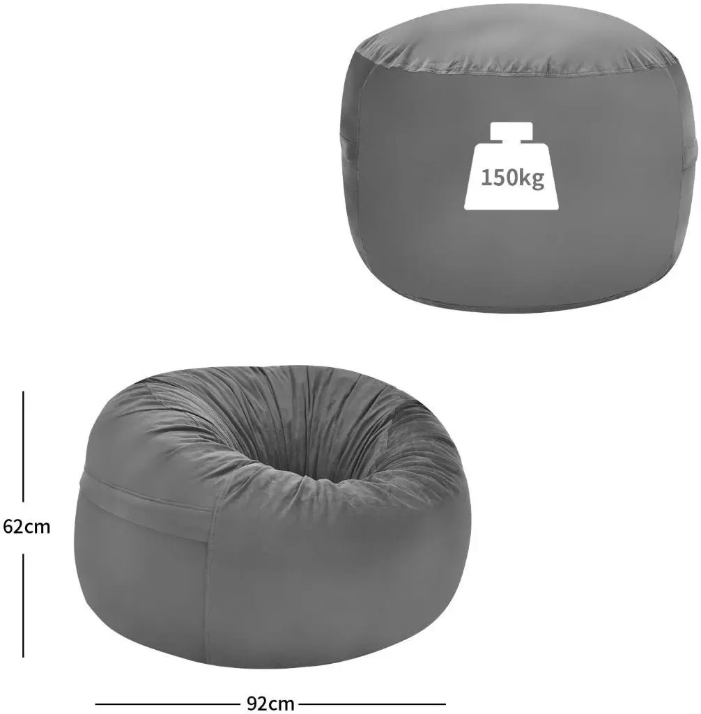 Кресло-мешок Costway HV10054GR (Gray) - 3