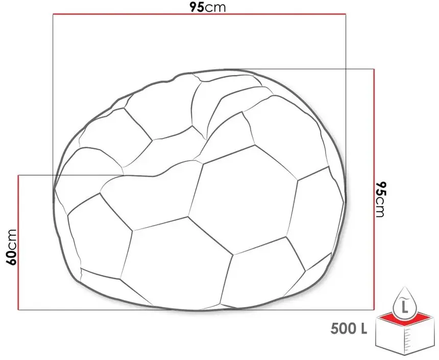 Кресло мяч Mirjan24 Sylwin 500 L (Gray/White)