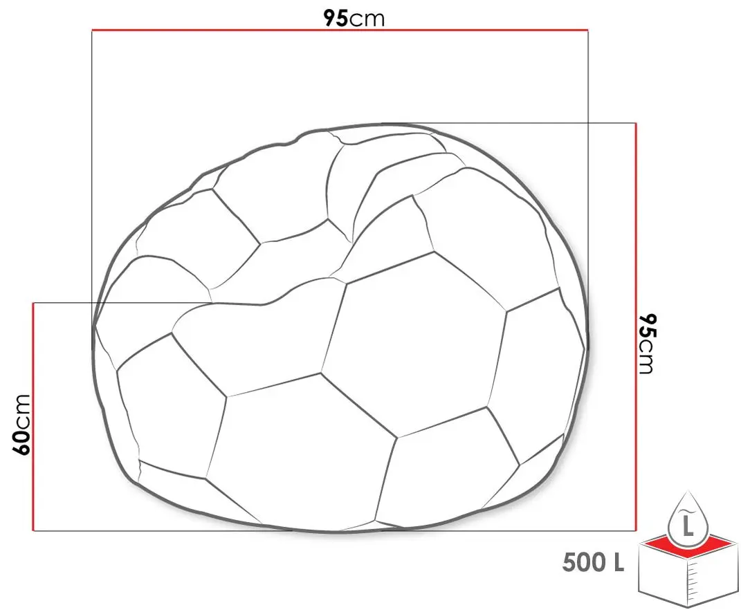 Fotoliu minge Mirjan24 Sylwin/Ksante 500L (White/Black)