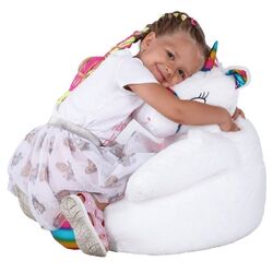 Детское кресло-мешок Mobhaus Bufel (White/Pink) Thumb