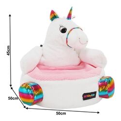 Детское кресло-мешок Mobhaus Bufel (White/Pink) Thumb