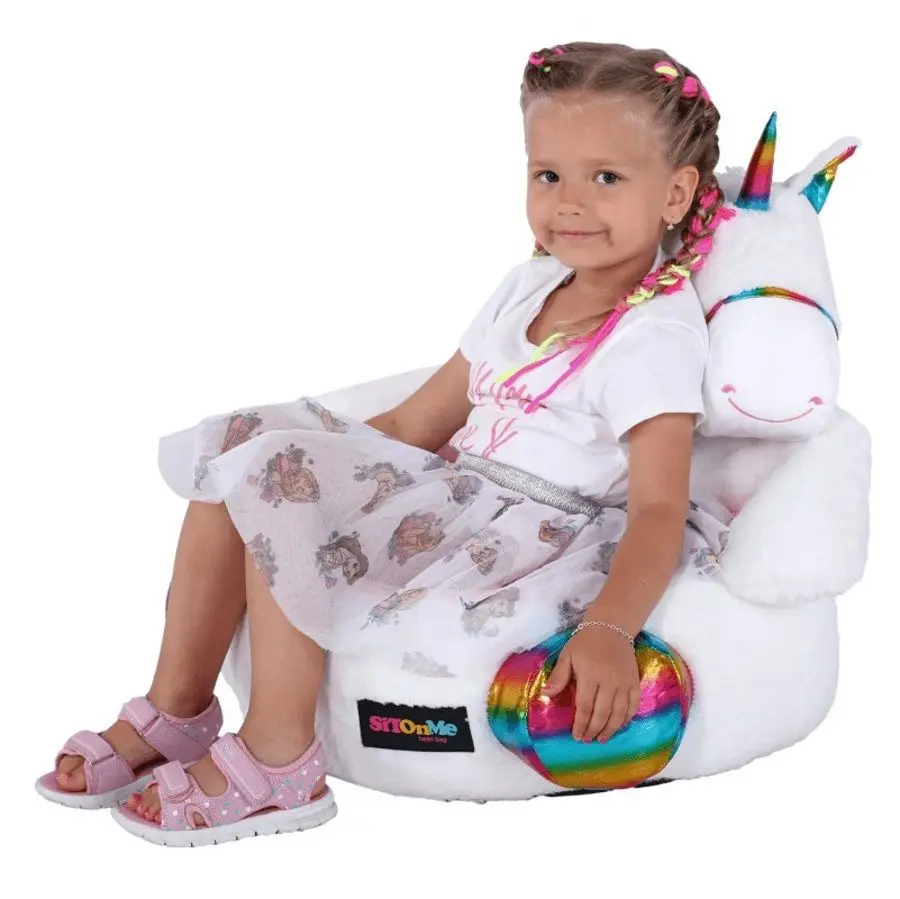 Детское кресло-мешок Mobhaus Bufel (White/Pink)