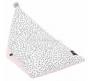 Fotoliu sac pentru copii Mobhaus Pompom (White/Pink)