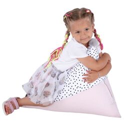 Fotoliu sac pentru copii Mobhaus Pompom (White/Pink) Thumb