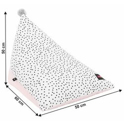 Fotoliu sac pentru copii Mobhaus Pompom (White/Pink) Thumb