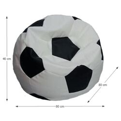 Кресло мяч Mobhaus Bobek (Black/White) Thumb