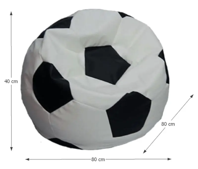 Кресло мяч Mobhaus Bobek (Black/White)