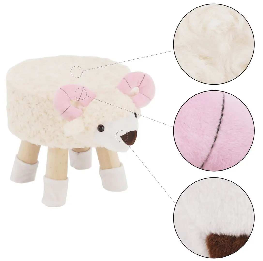 Puf pentru copii Tempo Kondela Lola (White/Pink/Natural)