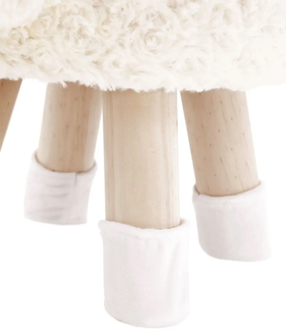 Puf pentru copii Tempo Kondela Lola (White/Pink/Natural)