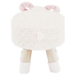 Puf pentru copii Tempo Kondela Lola (White/Pink/Natural) Thumb