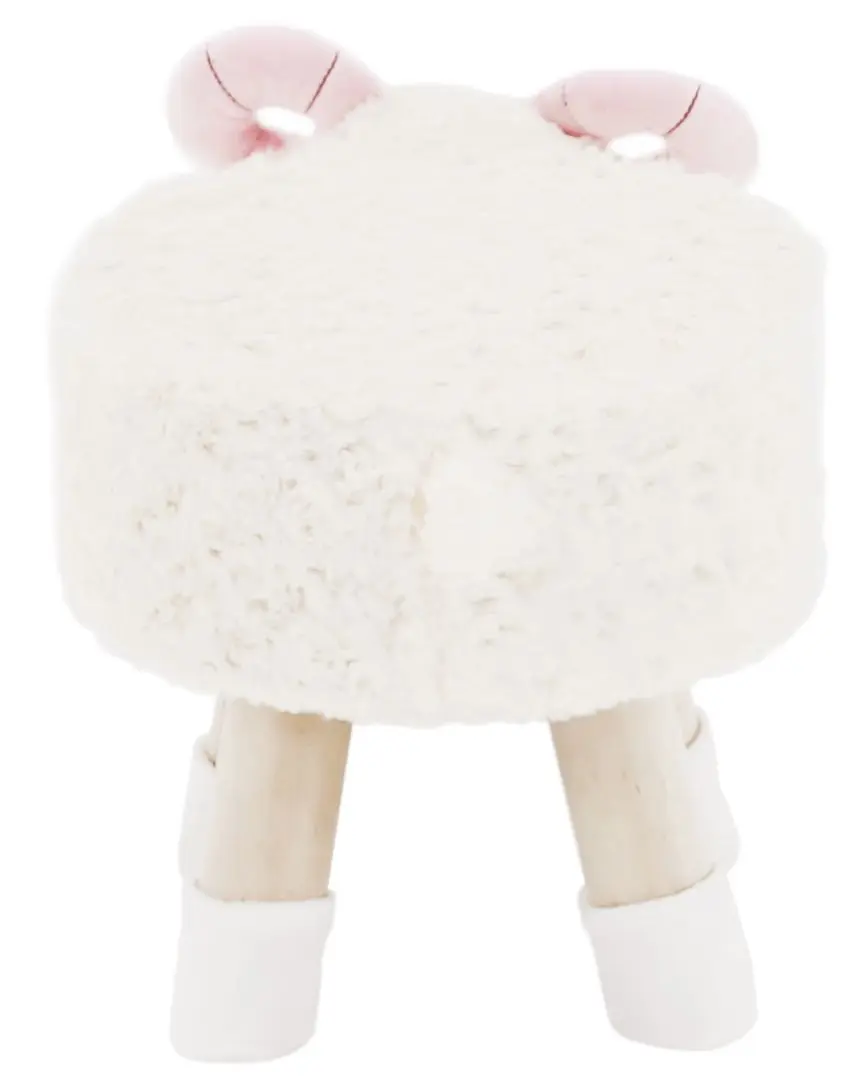 Puf pentru copii Tempo Kondela Lola (White/Pink/Natural)