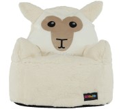 Fotoliu-sac pentru copii Tempo Kondela SitOnMe Baby Sheep Typ 3 (White/Sour Cream)