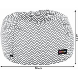 Детское кресло-мешок Tempo Kondela SitOnMe Gomby (Gray/White) Thumb