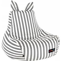 Fotoliu-sac pentru copii Tempo Kondela SitOnMe Lapin (White/Gray)
