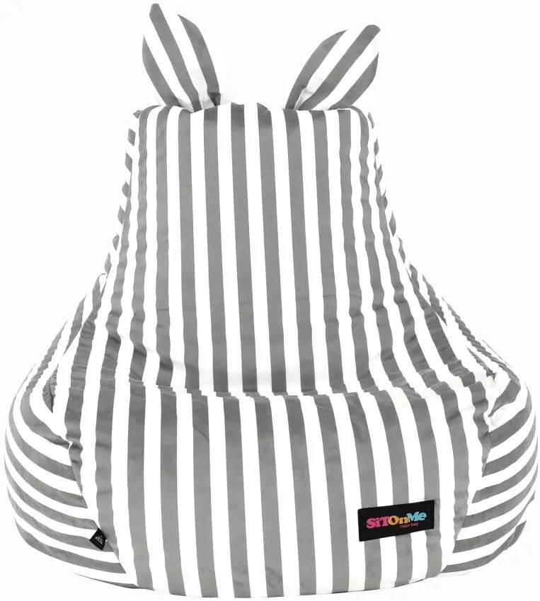 Детское кресло-мешок Tempo Kondela SitOnMe Lapin (White/Gray)