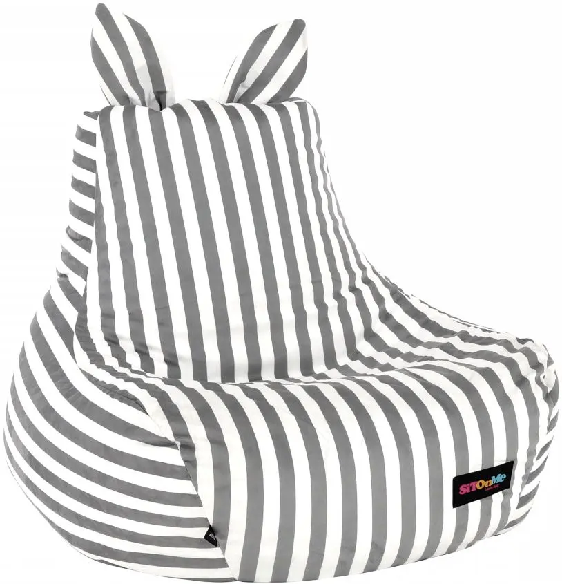 Детское кресло-мешок Tempo Kondela SitOnMe Lapin (White/Gray)