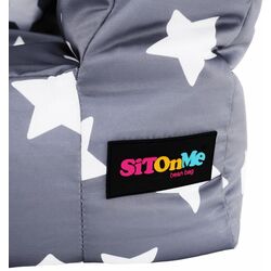 Fotoliu-sac pentru copii Tempo Kondela SitOnMe Lurko Star (Gray/White) Thumb