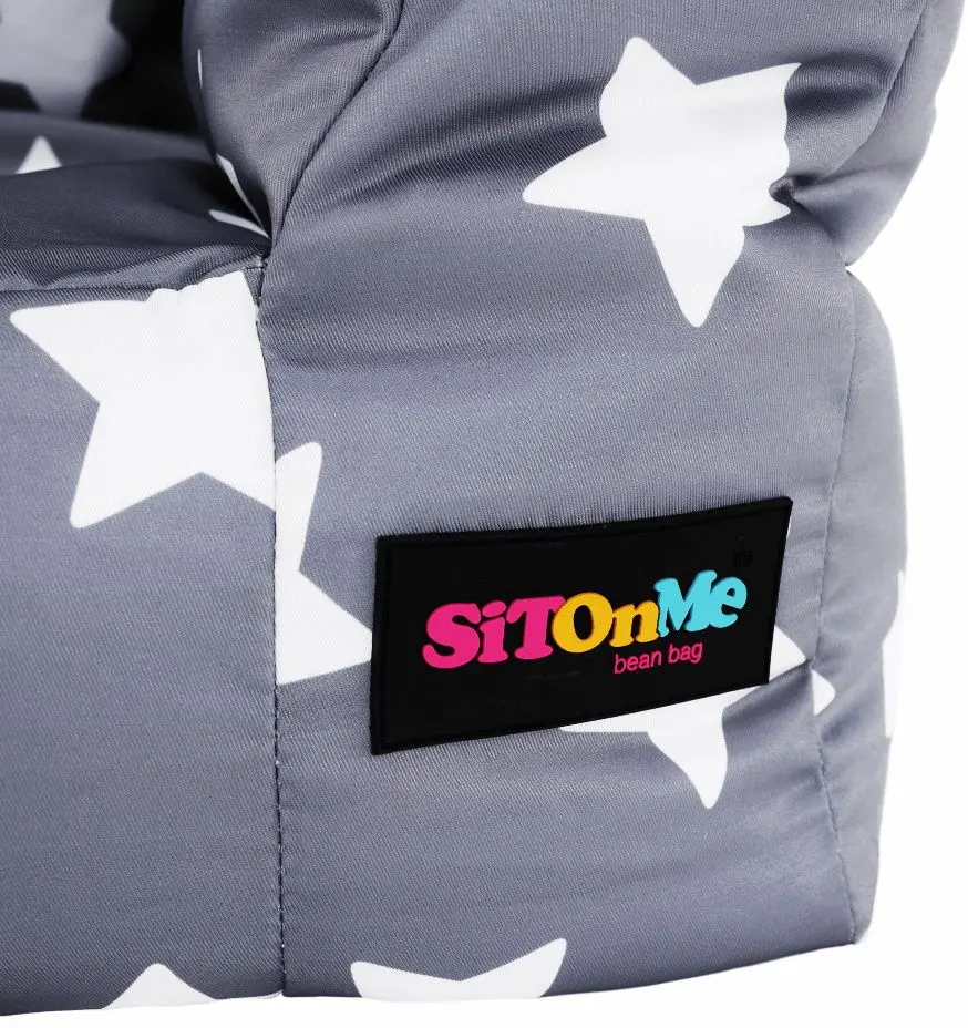 Fotoliu-sac pentru copii Tempo Kondela SitOnMe Lurko Star (Gray/White)