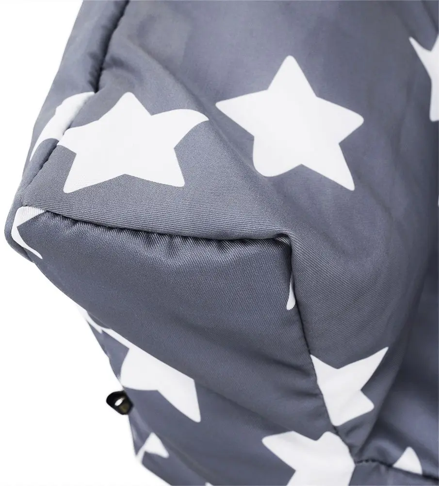 Fotoliu-sac pentru copii Tempo Kondela SitOnMe Lurko Star (Gray/White)