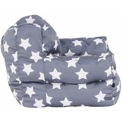 Fotoliu-sac pentru copii Tempo Kondela SitOnMe Lurko Star (Gray/White) Thumb