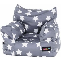 Fotoliu-sac pentru copii Tempo Kondela SitOnMe Lurko Star (Gray/White) Thumb
