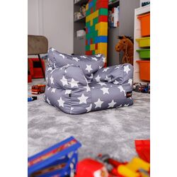 Fotoliu-sac pentru copii Tempo Kondela SitOnMe Lurko Star (Gray/White) Thumb