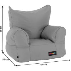 Fotoliu-sac pentru copii Tempo Kondela SitOnMe Tampo (Gray Light) Thumb