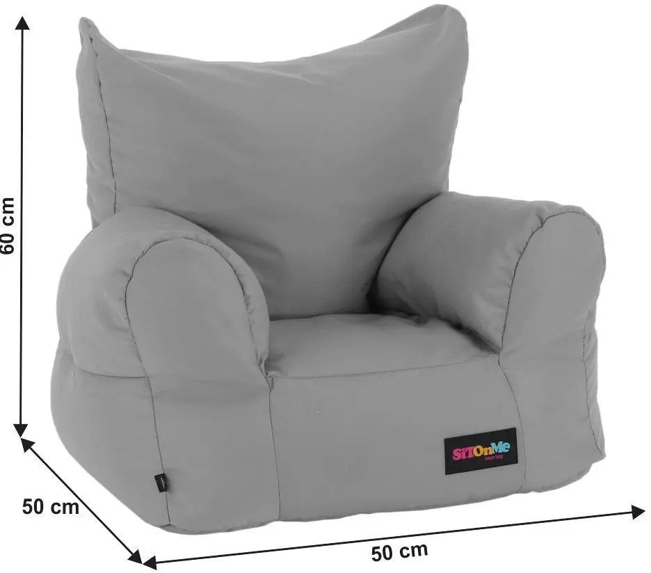 Fotoliu-sac pentru copii Tempo Kondela SitOnMe Tampo (Gray Light)