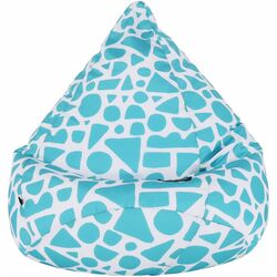 Детское кресло-мешок Tempo Kondela SitOnMe Teldin (White/Turquoise) Thumb
