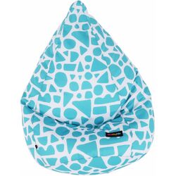 Детское кресло-мешок Tempo Kondela SitOnMe Teldin (White/Turquoise) Thumb