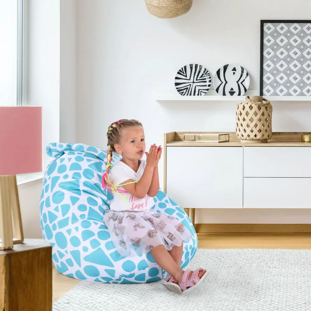 Детское кресло-мешок Tempo Kondela SitOnMe Teldin (White/Turquoise) - 2