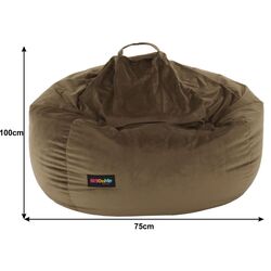 Кресло-мешок Tempo Kondela SitOnMe Trikalo (Gray-Brown) Thumb