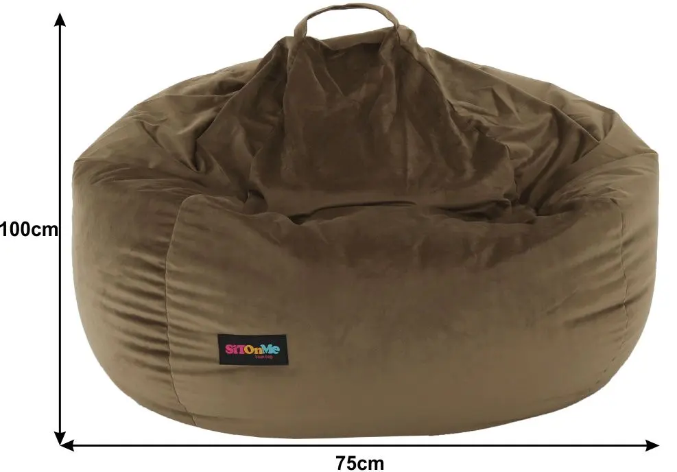 Кресло-мешок Tempo Kondela SitOnMe Trikalo (Gray-Brown)