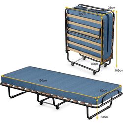 Pat pliabil Costway HW69423NY (Blue/Black) Thumb