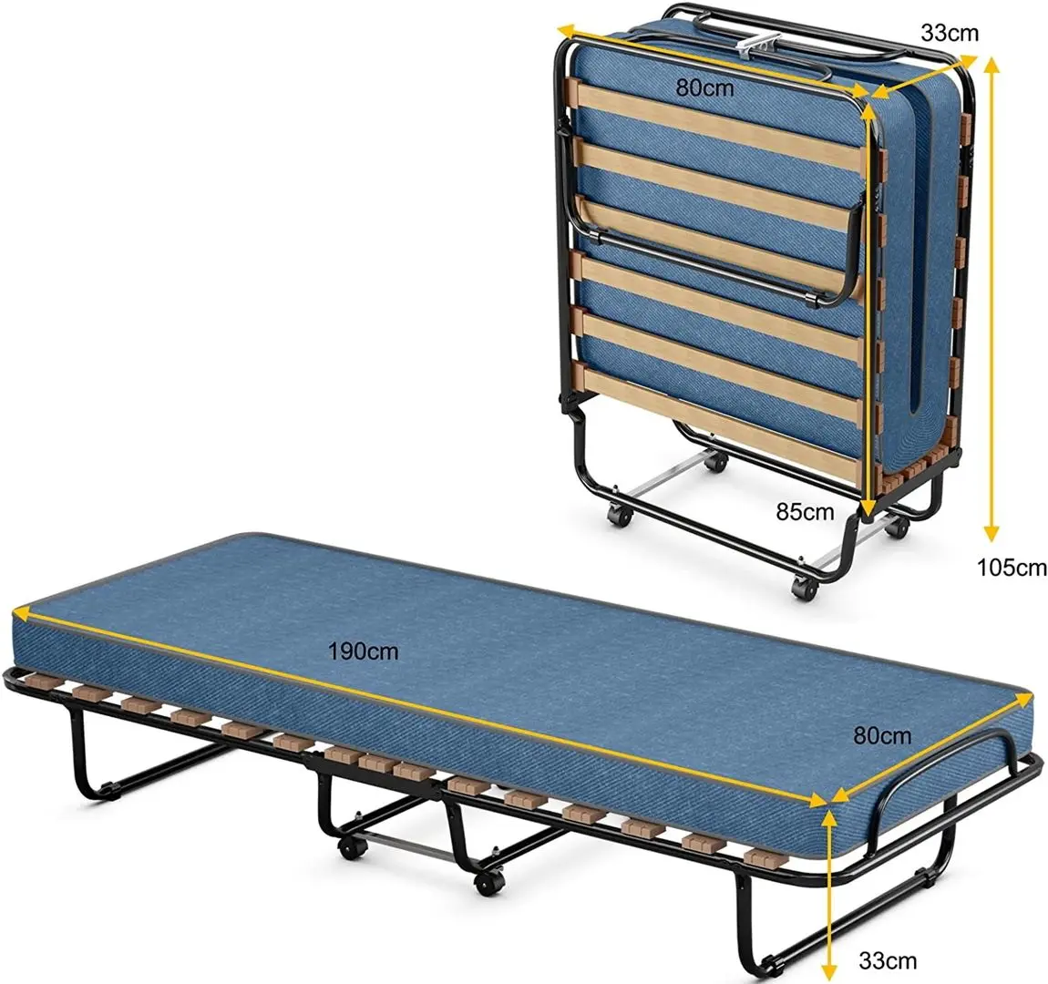 Pat pliabil Costway HW69423NY (Blue/Black)