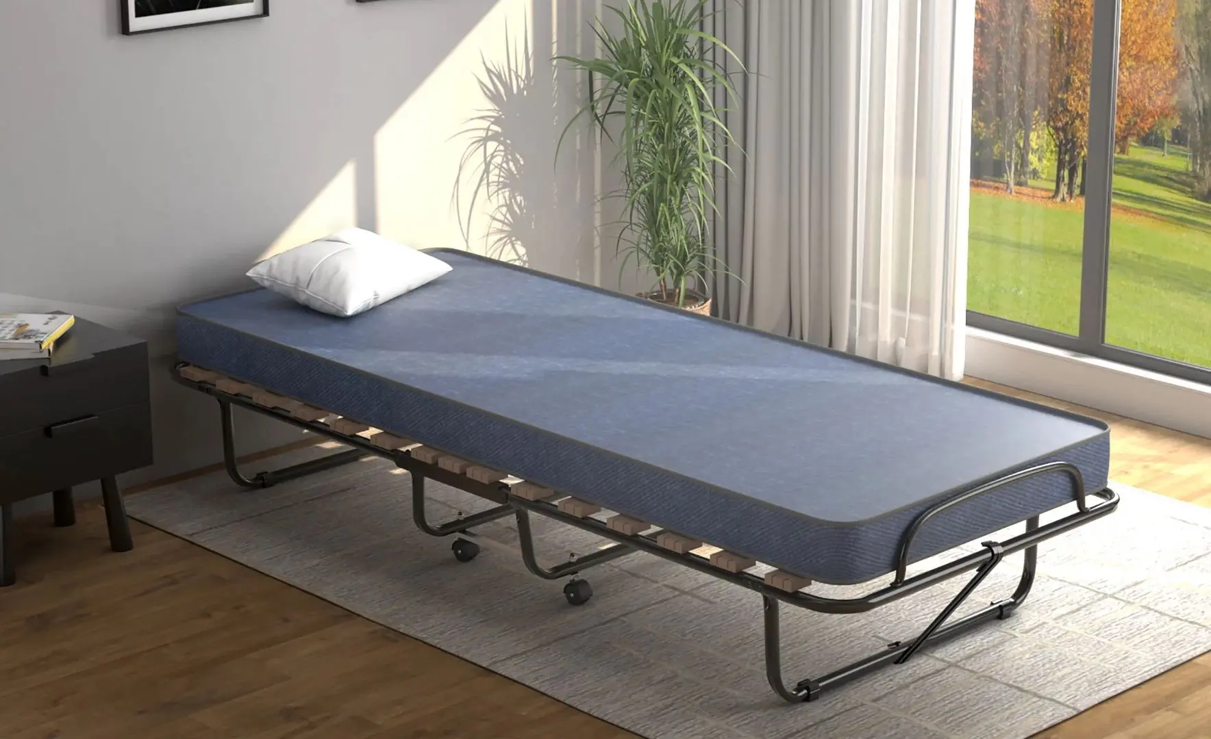 Pat pliabil Costway HW69423NY (Blue/Black)