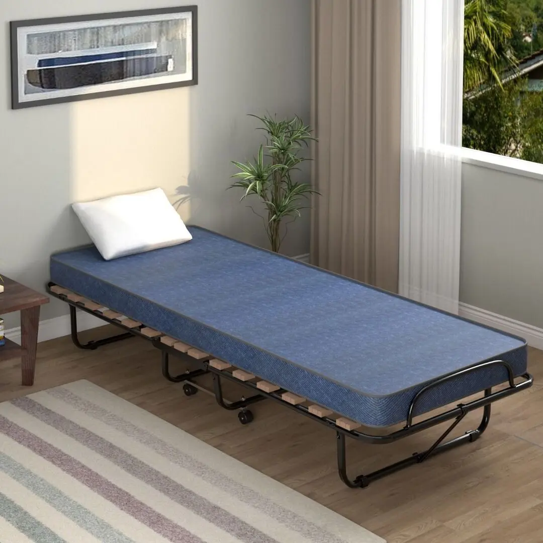 Pat pliabil Costway HW72809NY (Black/Blue)