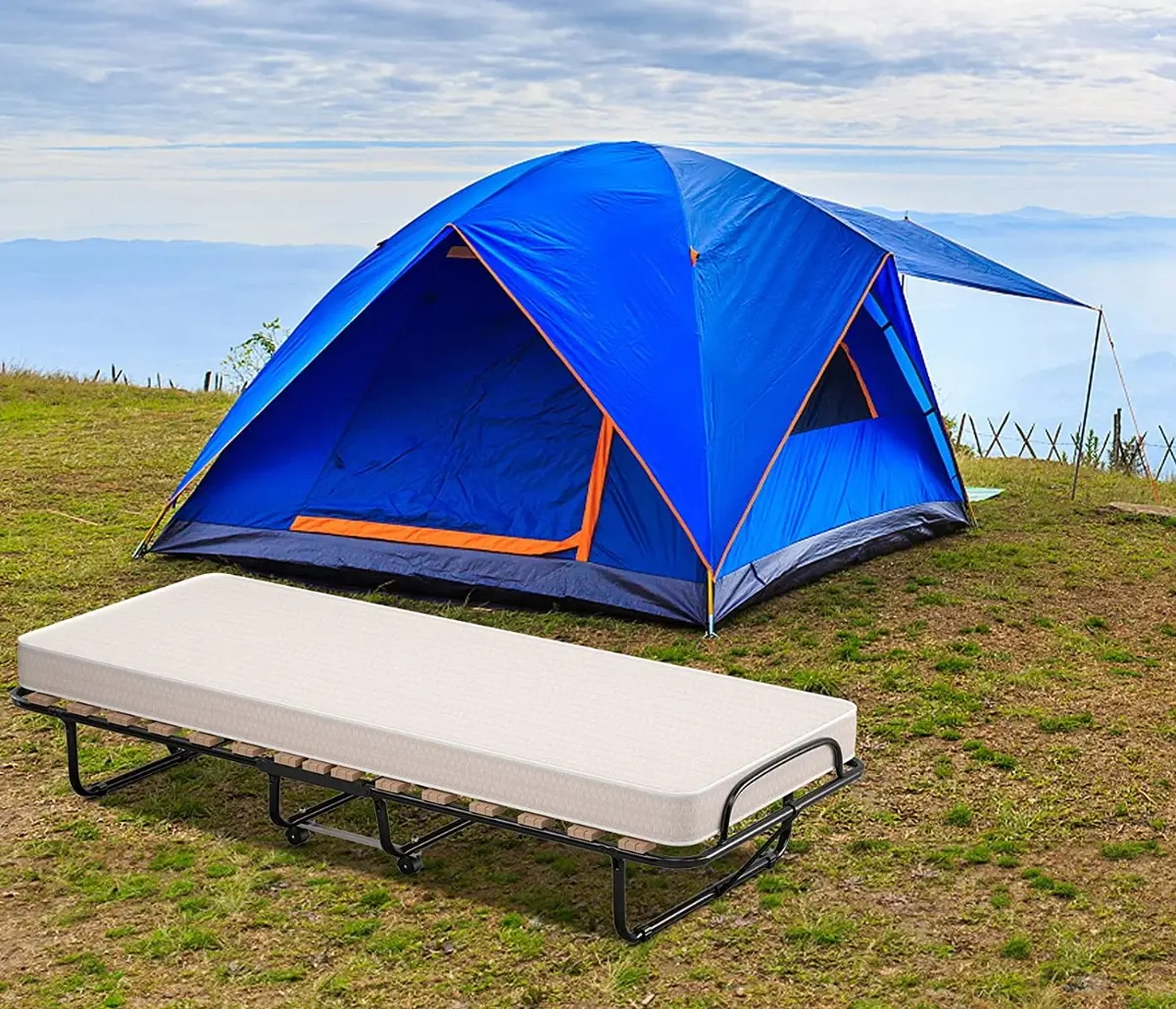 Pat pliabil Costway HW72810 (Light Beige)