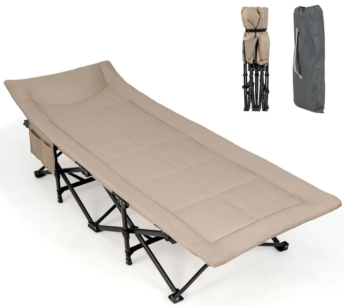 Pat pliabil Costway NP11308CF (Light Brown) - 5