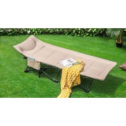 Раскладушка Costway NP11308CF (Light Brown)